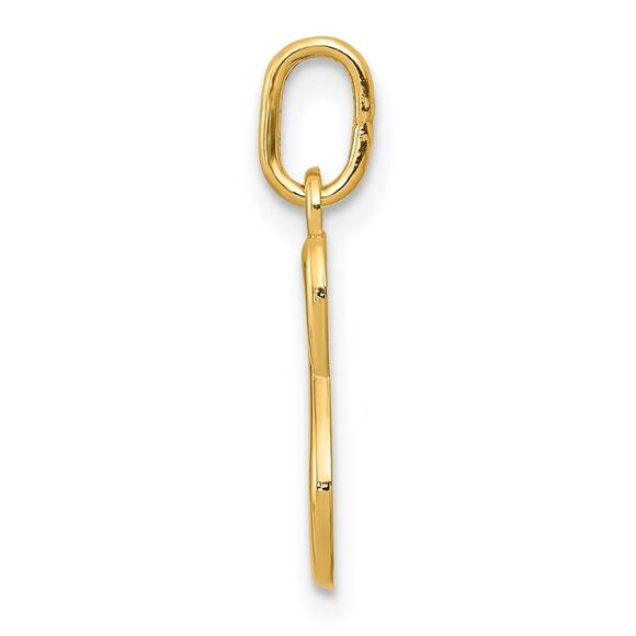 14k Yellow Gold, Claire Collection Mini Lower Case Initial S Charm - Picture 2 of 5